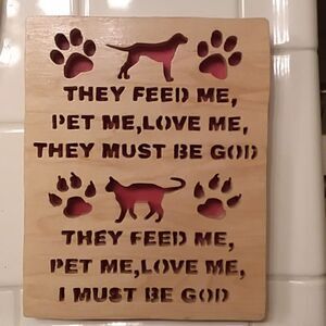 5/$15 Pet Wooden Wall Plaque
